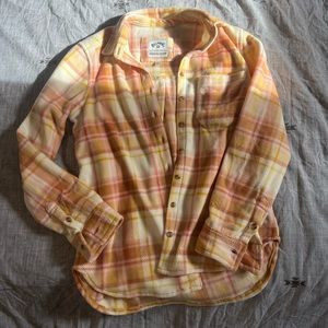 Fleece Billabong Orange and Pink Flannel